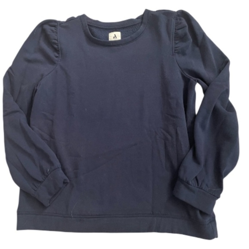 Amazon Navy Blue Bubble Sleeve Sweatshirt